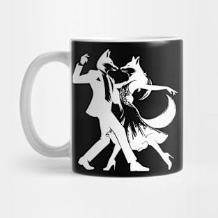 Cool tango design: two dancing foxes! Mug